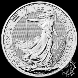 Moneda de Plata Britannia 1 oz BU – Reino Unido – Emisión Pasada (VM) - Reverso
