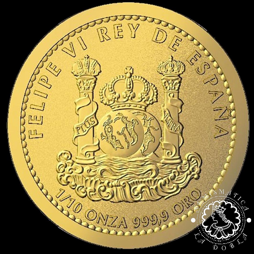 Moneda de Oro Lince 1/10 oz Proof Inverso - España - 2022 - Imagen 2