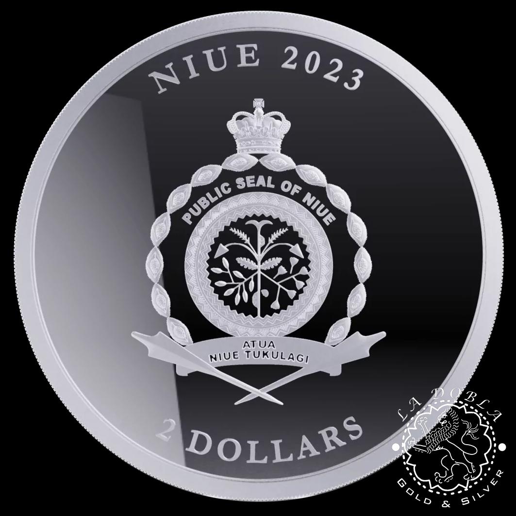 Moneda de Plata Equilibrium 1 oz Bullion - Niue - 2023 - Imagen 2