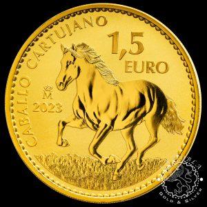 Moneda de Oro Caballo Cartujano 1 oz Proof Inverso - España - 2023