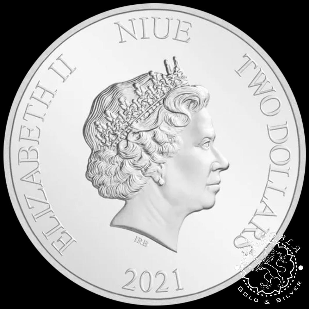 Moneda De Plata Piratas del Caribe: The Empress 1 Oz BU – Niue – 2021 - Imagen 2