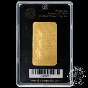 Lingote de Oro 50 g - SEMPSA_anverso slab