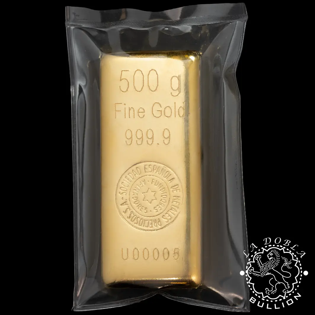 Lingote de Oro 500 g - SEMPSA_reverso empaquetado