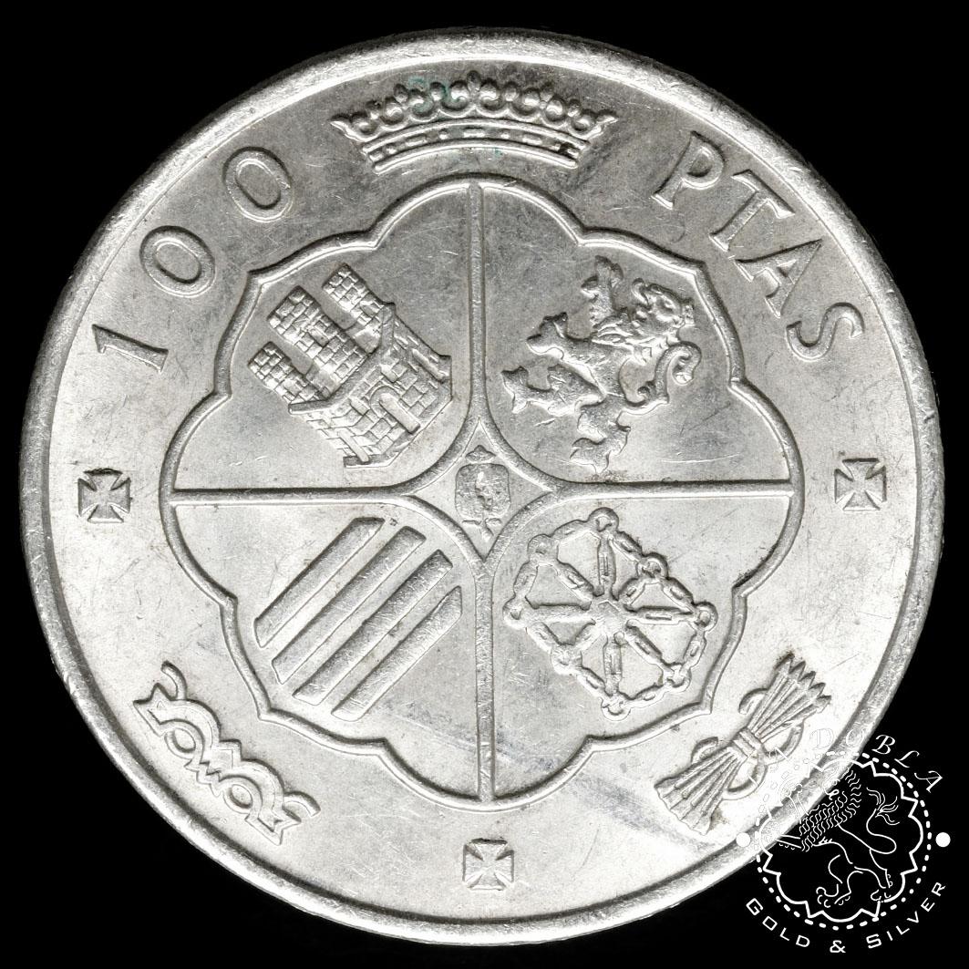 Moneda de Plata de 100 Pesetas Circulada - España - 1966 - 1970