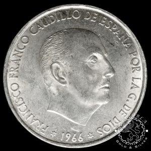 Moneda de Plata de 100 Pesetas Circulada - España - 1966 - 1970