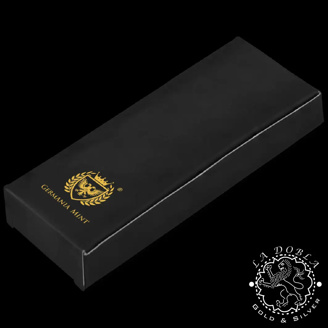 Lingote 100 oz de Plata - GERMANIA MINT_reverso empaquetado
