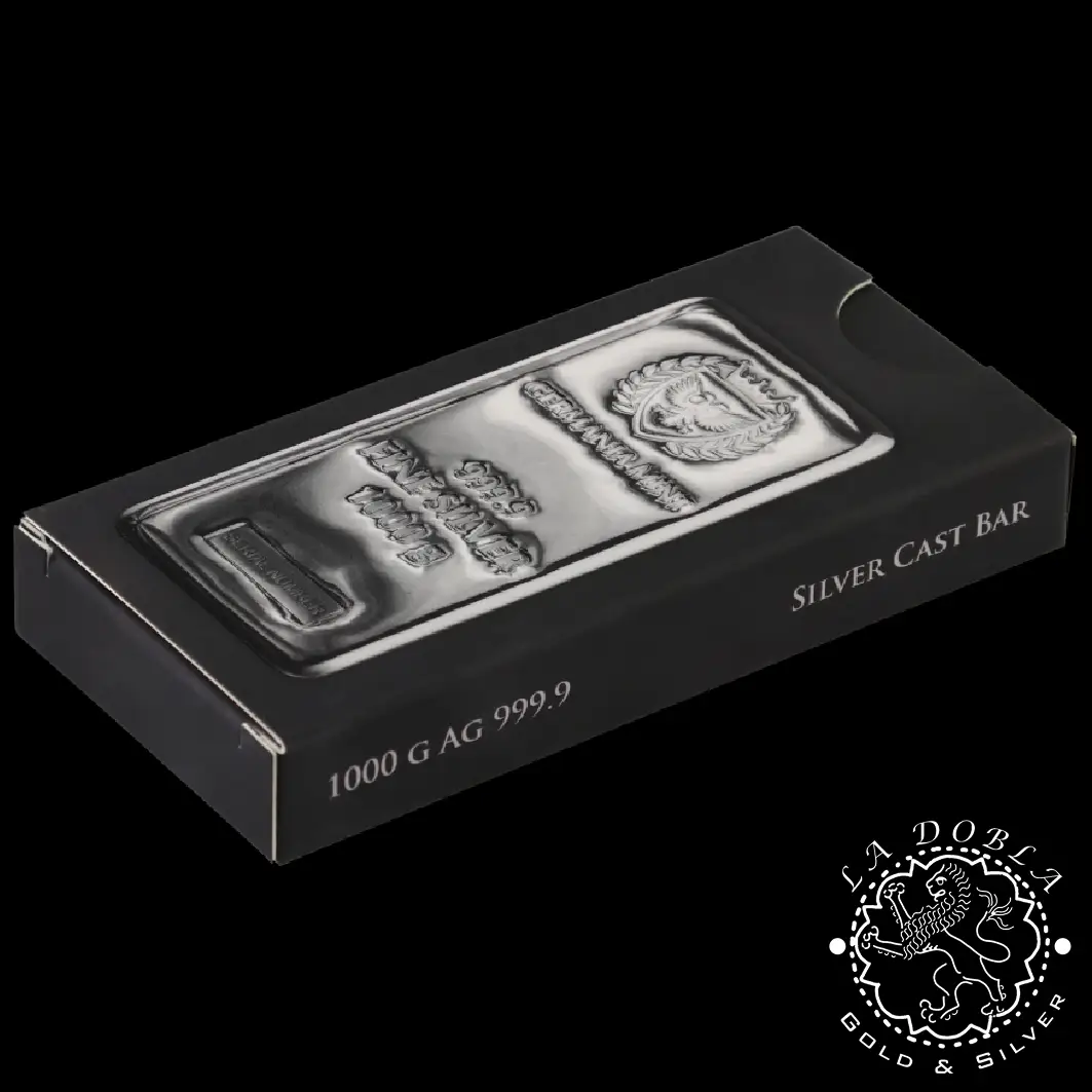 Lingote 1000 g de Plata - GERMANIA MINT_anverso empaquetado