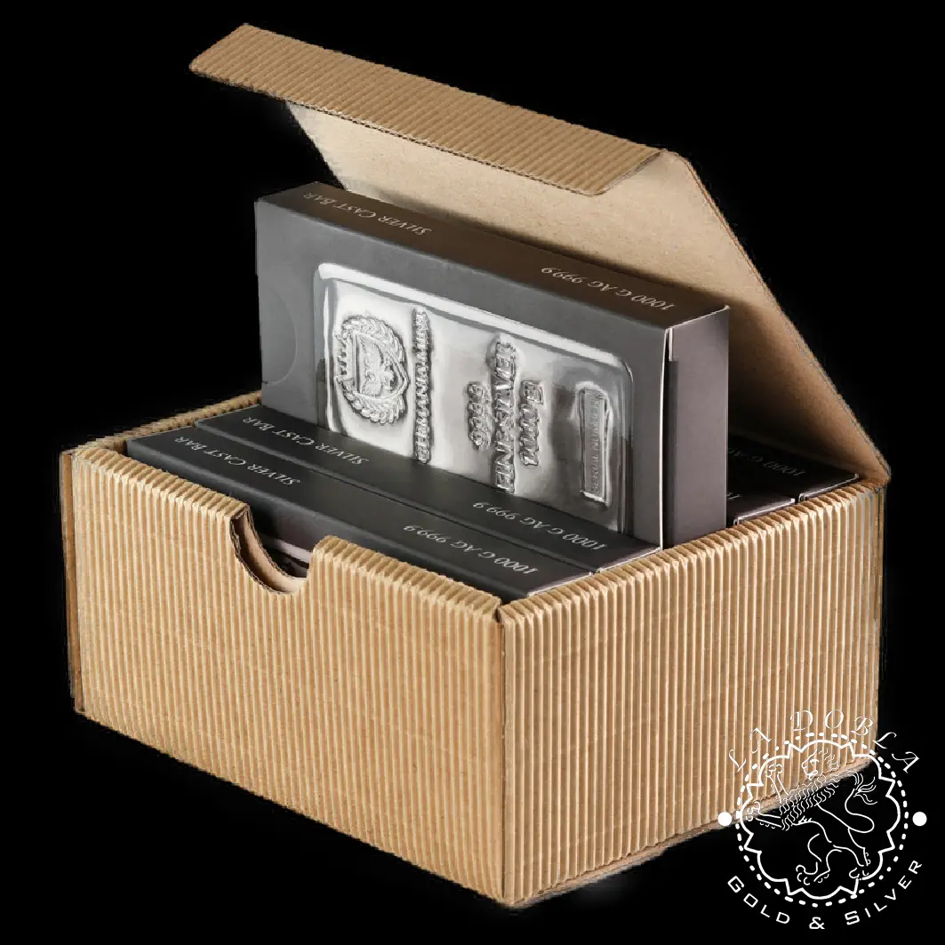 Lingote 1000 g de Plata - GERMANIA MINT_caja 5 abierta