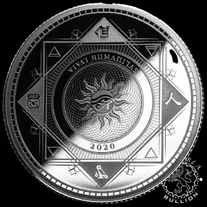 2020 - 1 Onza de Plata Proof Like - Vivat Humanitas - TOKELAU_reverso
