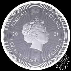 2021 - 1 Onza de Plata Proof Like - Icon - Mona Lisa - TOKELAU_anverso