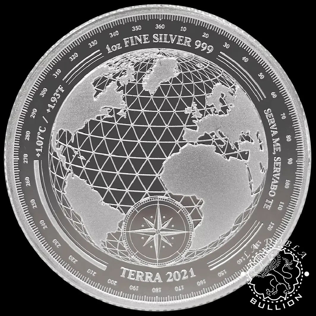 2021 - 1 Onza de Plata - Terra - TOKELAU_reverso