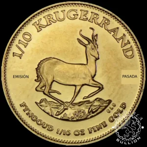 Moneda de Oro Krugerrand 1-10 oz BU – Sudáfrica – EMISION PASADA_reverso