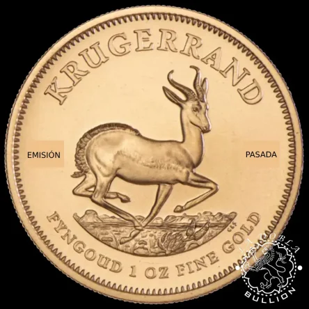 Moneda de Oro Krugerrand 1 Oz BU – Sudáfrica – EMISIÓN PASADA