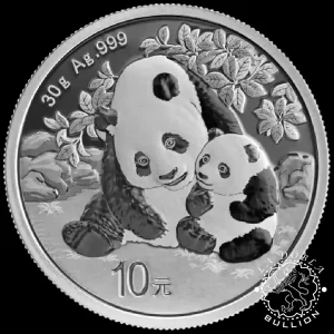 Moneda de Plata Panda 30 g BU - China - 2024 - Encapsulada por NGC - MS70 - Reverso