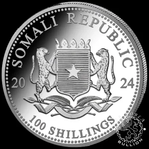 2024 - 1 Onza de Plata BU - Elefante - SOMALIA_anverso