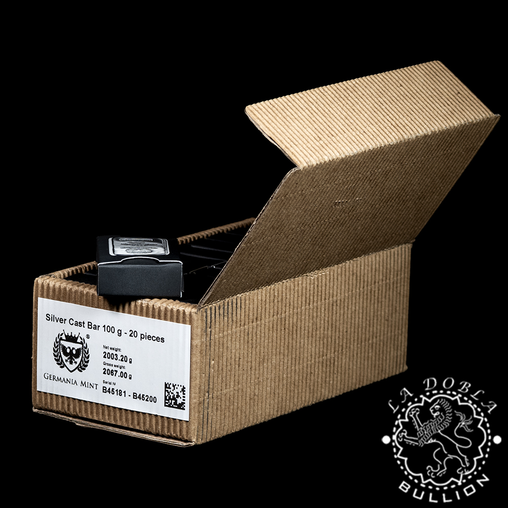 Lingote de Plata 100 g - GERMANIA MINT - Caja Foto 2