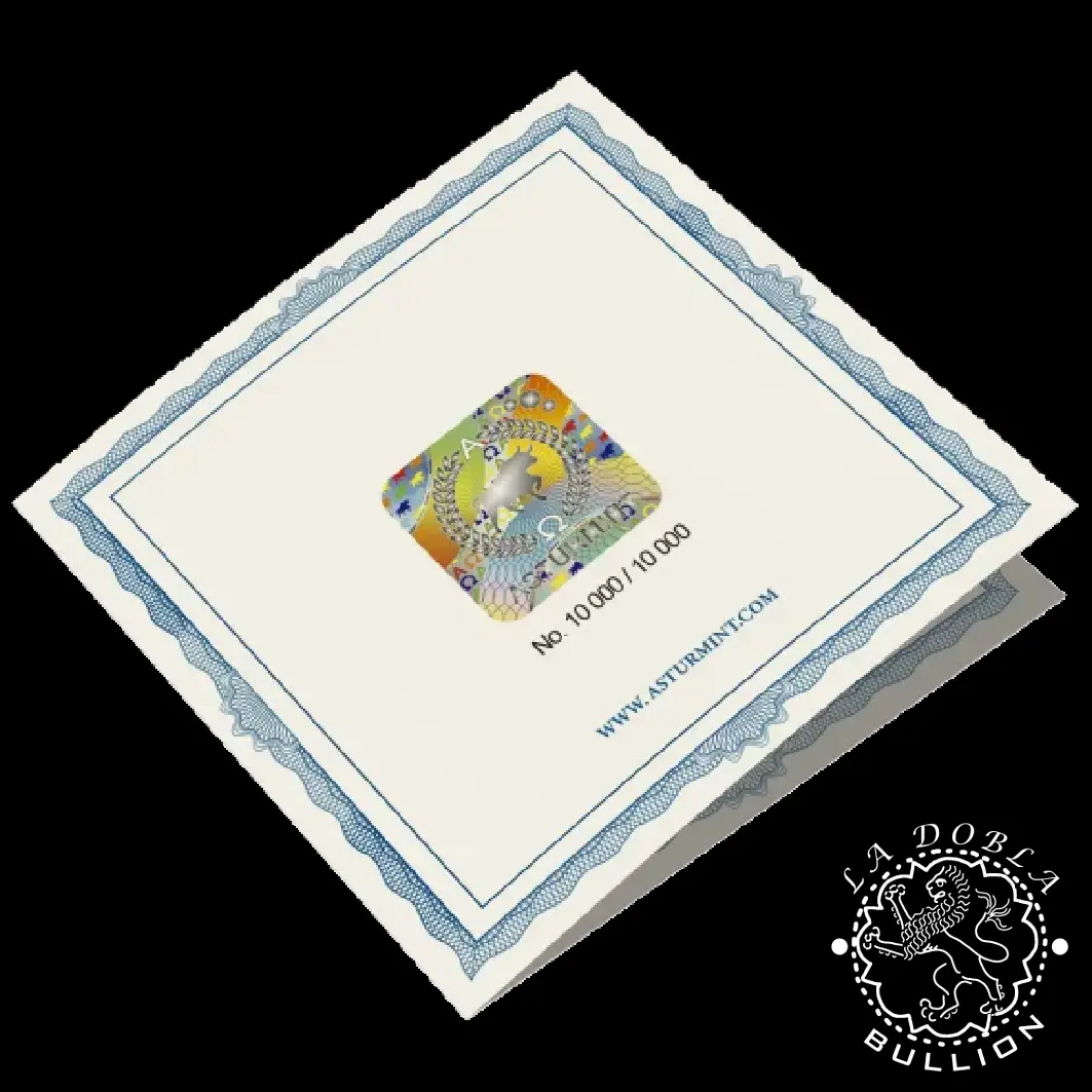 2023 - 1 Onza de Plata Proof - Camelot - Arturo Pendragon - Niue_reverso CoA
