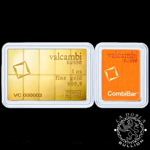 Lingote de Oro CombiBar™ 10 x 1-10 oz - Valcambi_reverso