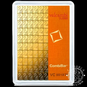Lingote de Oro CombiBar™ 100 x 1 g - Valcambi_reverso