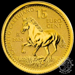 Moneda de Oro Caballo Cartujano 1-10 oz Proof Inverso - España - 2024_reverso2