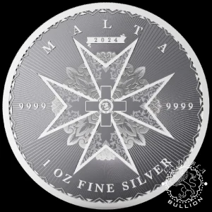 Moneda de Plata Cruz de Malta 1 oz BU - Malta - 2024_reverso