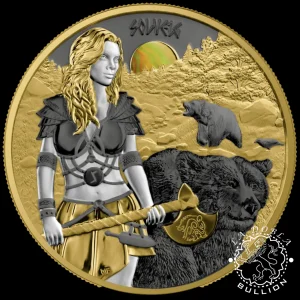 Moneda de Plata Valkyries Solveig Valhalla 1 oz BU - Germania - 2024_reverso
