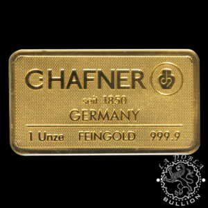 Lingote de Oro 1 oz - C.Hafner - Anverso