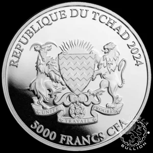 Moneda de Plata Serie Búhos Autillo Yanki 1 oz BU - Chad - 2024_anverso