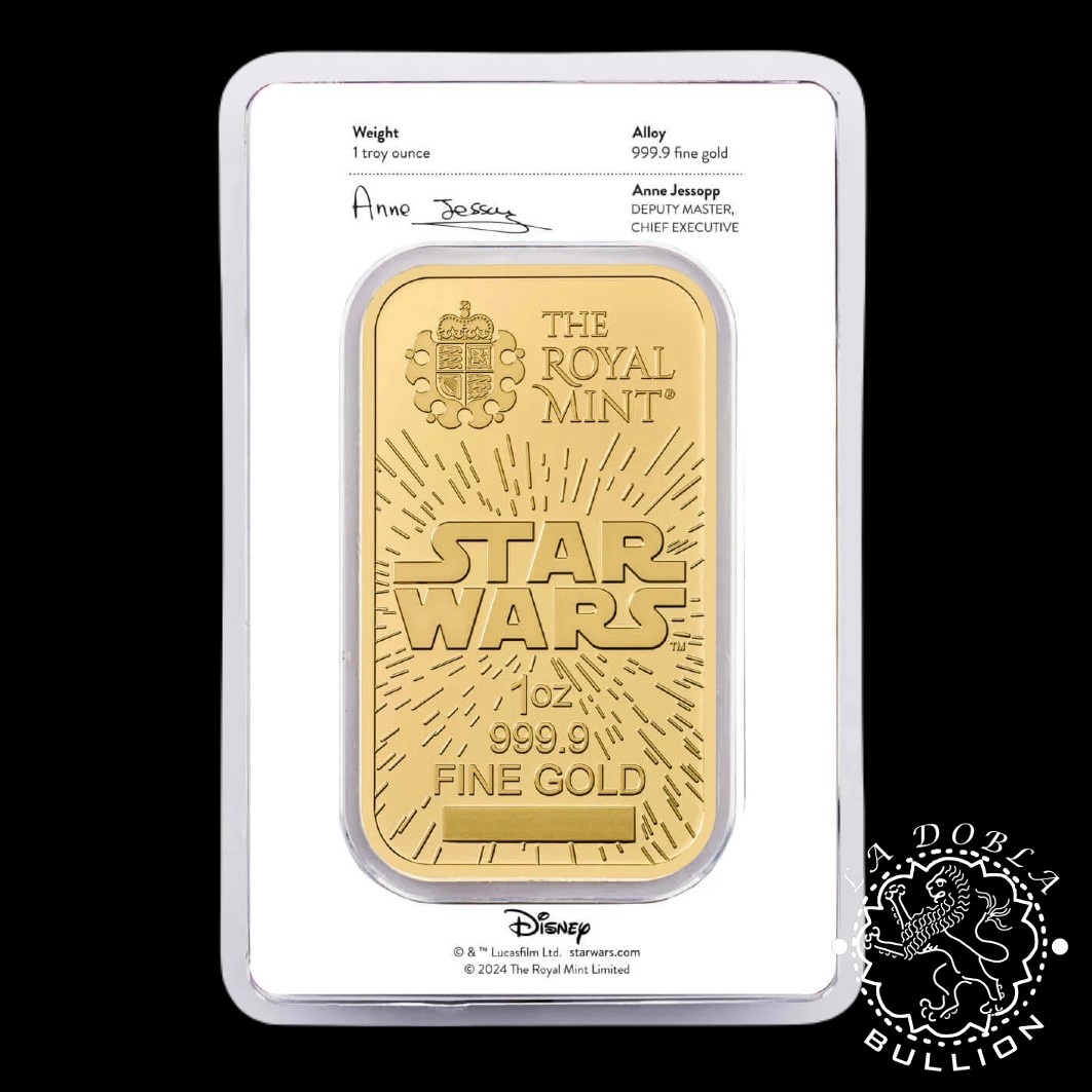 Lingote De Oro Star Wars Light Side 1 Oz The Royal Mint – 2024 - Anverso - Blíster