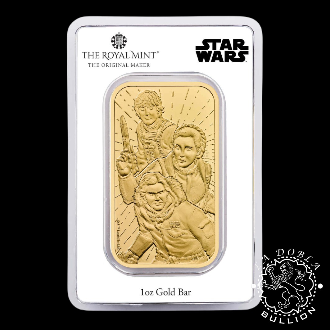 Lingote De Oro Star Wars Light Side 1 Oz The Royal Mint – 2024 - Reverso - Blíster