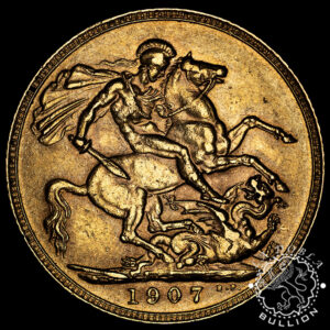 Moneda de Oro Soberano Eduardo VII - Reino Unido - 1902 a 1910 - Reverso