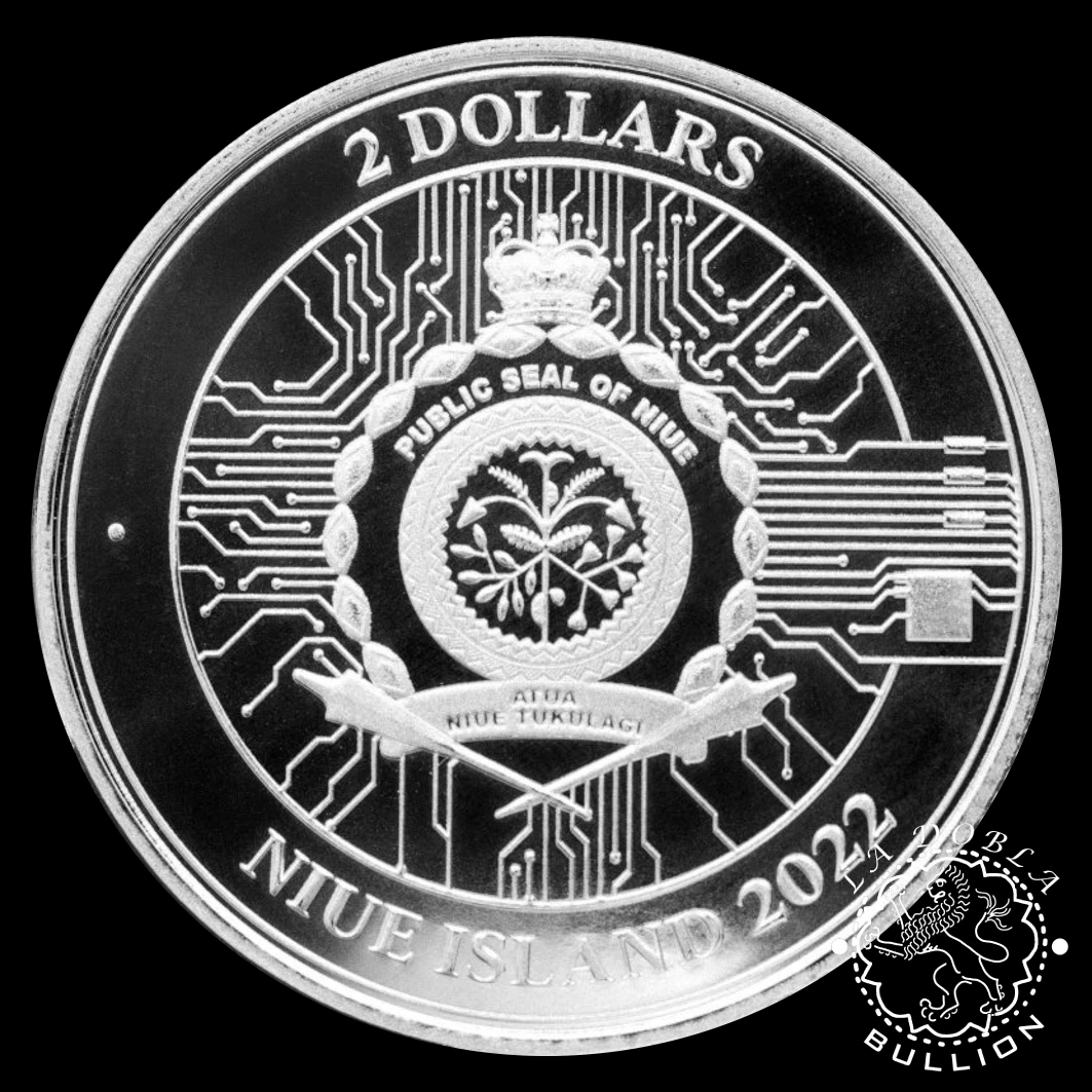 Moneda de Plata Bitcoin 1 oz BU - Niue - Emisiones Pasadas - Anverso