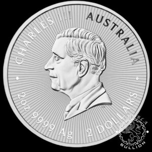 Moneda de Plata Emú & Bebés 2 oz BU - Australia - 2024 - Anverso