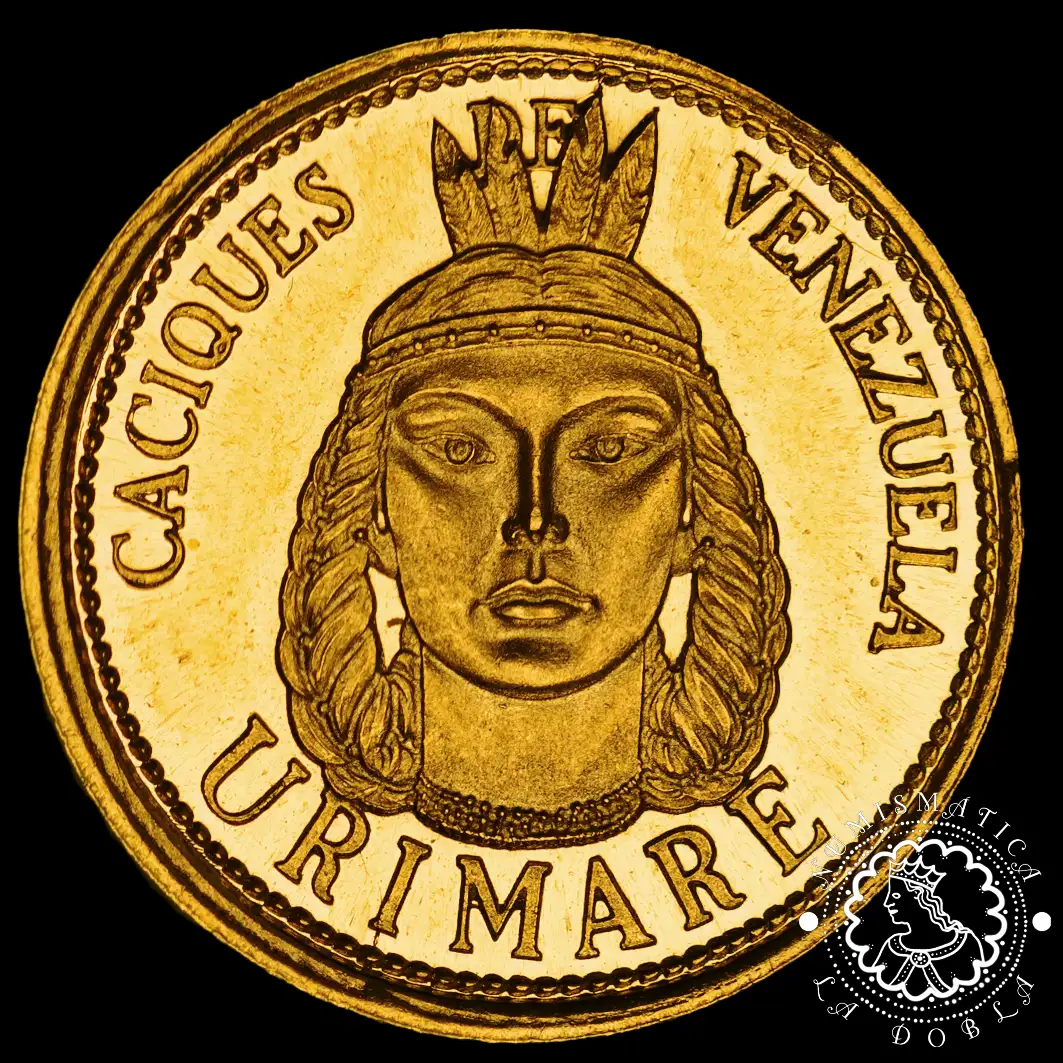 Moneda de Oro Caciques de Venezuela - 1.5 gramos - 1961 - Imagen 5