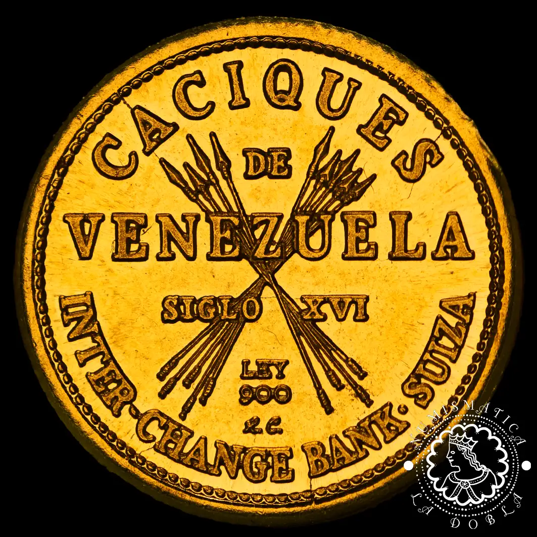 Moneda de Oro Caciques de Venezuela - 1.5 gramos - 1961