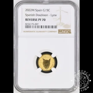 Moneda de Oro Lince Décimo oz Proof Inverso - España - 2022 - NGC Reverse PF 70 - Reverso