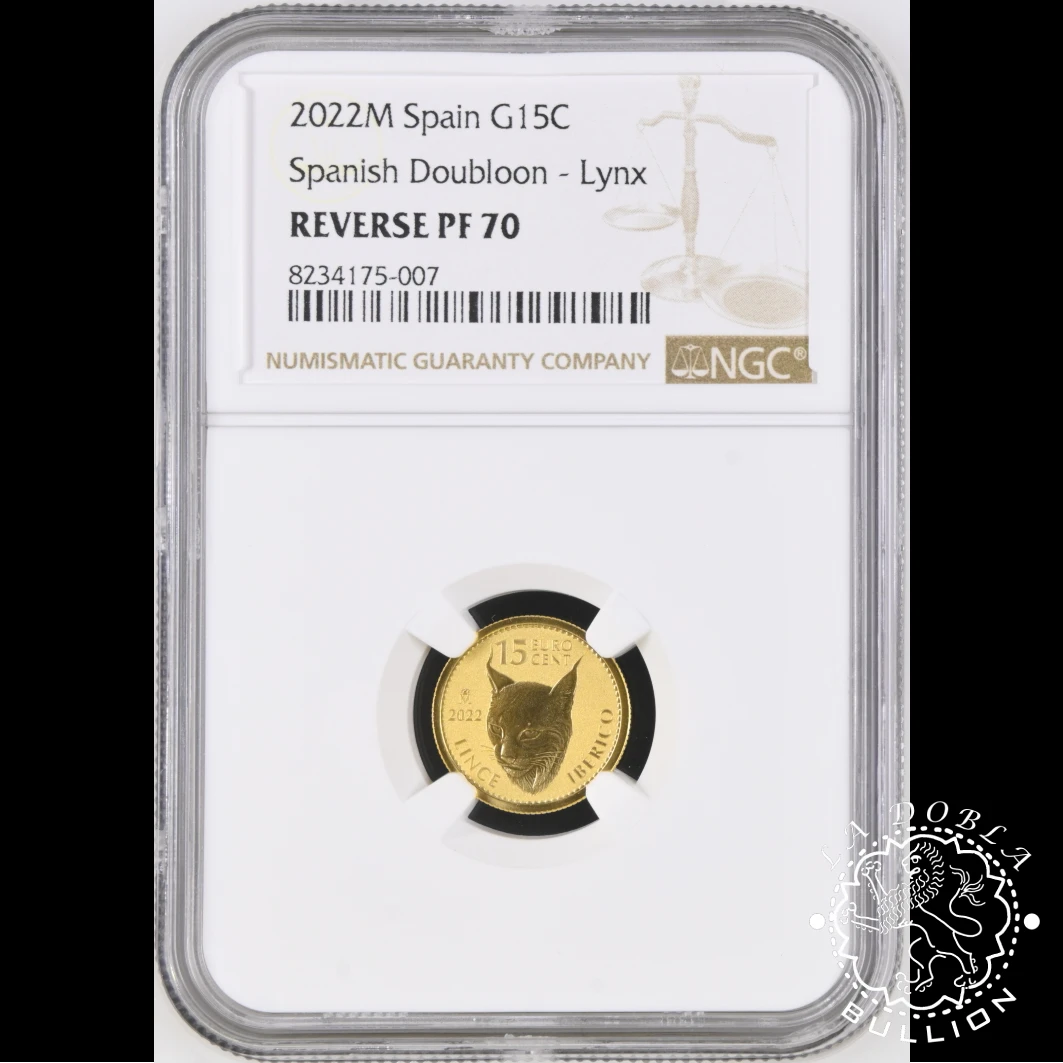 Moneda de Oro Lince Décimo oz Proof Inverso - España - 2022 - NGC Reverse PF 70 - Reverso