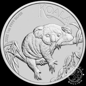 Moneda de Plata Koala 1 oz BU - Australia - 2022 - Reverso
