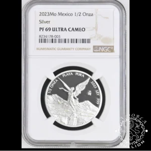 Moneda de Plata Libertad Media oz Proof - México - 2023 - Encapsulada por NGC - PF69