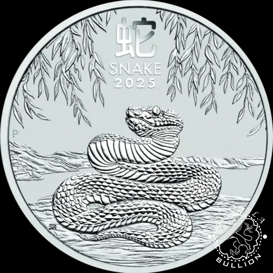 Moneda de Plata Serie Lunar III Año de la Serpiente 1 oz BU - Australia - 2025 - Reverso