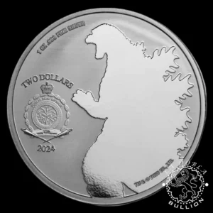 Moneda de Plata Godzilla Rodan 1 oz BU - Niue - 2024 - Anverso