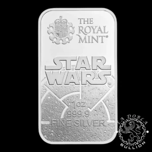 Lingote De Plata 1oz Star Wars The Dark Side – The Royal Mint – 2024 - Anverso