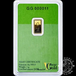 Lingote de Oro 1 g Green Gold - VALCAMBI - Reverso