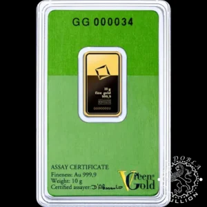 Lingote de Oro 10 g Green Gold - VALCAMBI - Reverso