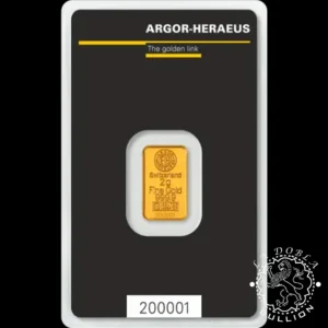 Lingote de Oro 2 g Kinebar - ARGOR-HERAEUS - Anverso