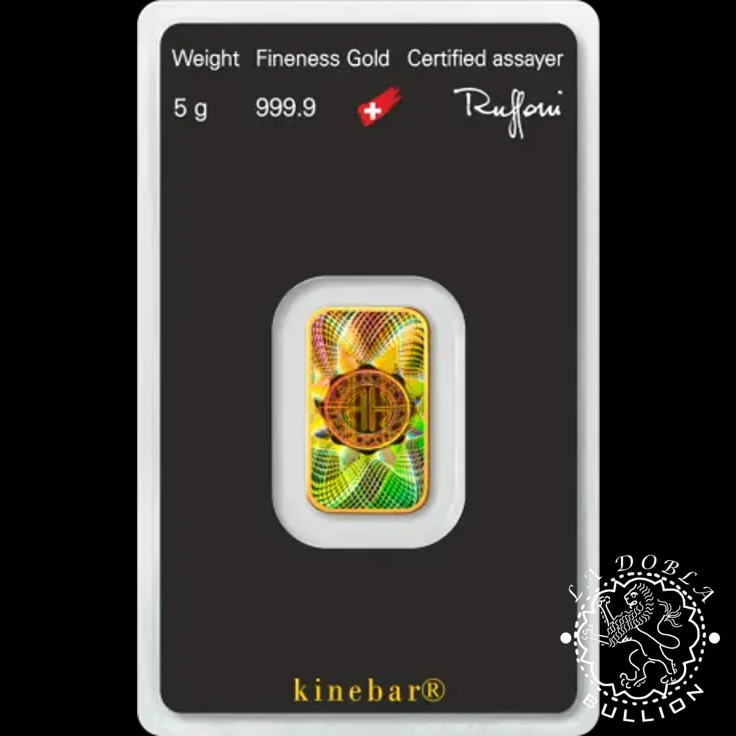 Lingote de Oro 5 g Kinebar - ARGOR-HERAEUS - Reverso