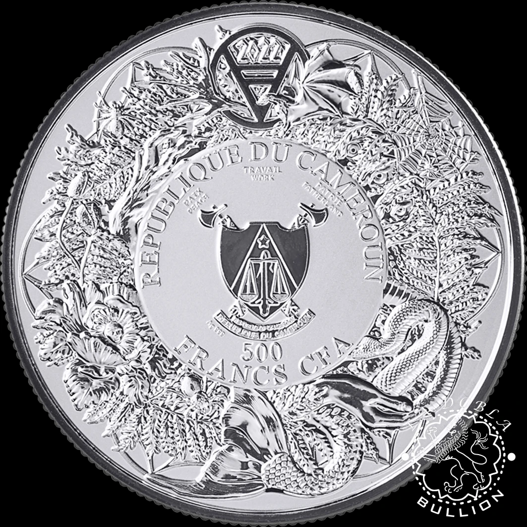 Moneda de Plata Bestiario Eslavo Rusalka 1 oz BU – Camerún – 2023 - Anverso