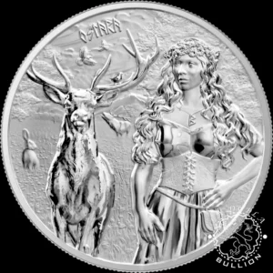Moneda de Plata Valkyries Ostara 1 oz BU – Germania – 2023 - Reverso