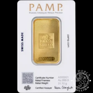 Lingote de Oro 1 oz - PAMP - Reverso Estuche