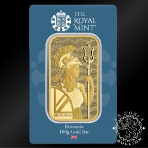 Lingote de Oro Britannia 100g - Royal Mint - Reverso - Nuevo